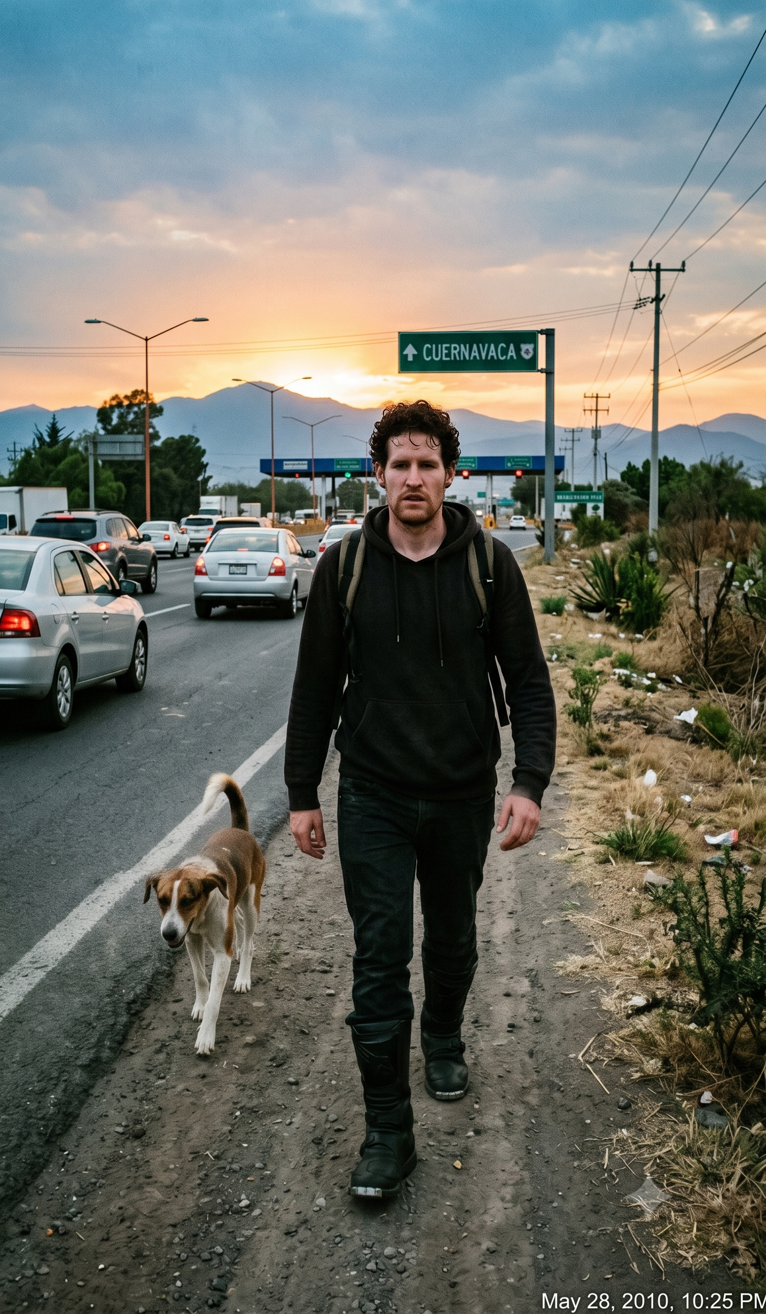 Eitan Feldman walking through the urban landscapes of Mexico City
